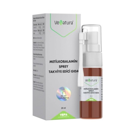 VeNatura Vitamin B12 Metilkobalamin Sprey Takviye Edici Gıda 20 ml