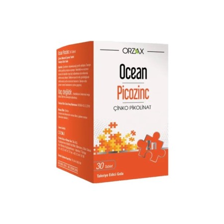 Orzax Ocean Picozinc Takviye Edici Gıda 30 Tablet