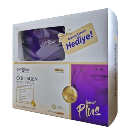 Day2Day The Collagen Beauty Plus Mango Aromalı 30 Tüp x 40 ml Makyaj Çantası Hediye