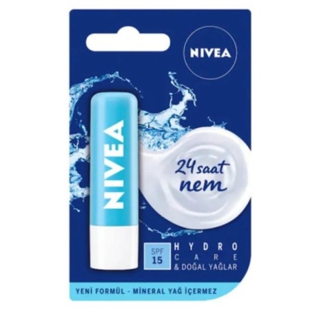 Nivea Bakım Yapan Dudak Bakım Kremi Hydro Care SPF15 4,8 gr