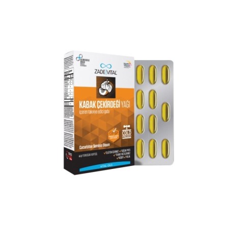 Zade Vital Kabak Çekirdeği Yağı 60 Kapsül