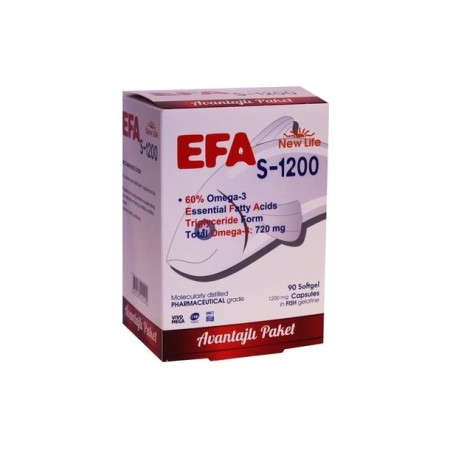New Life EFA S-1200 Balık Yağı İçeren Takviye Edici 90 Kapsül
