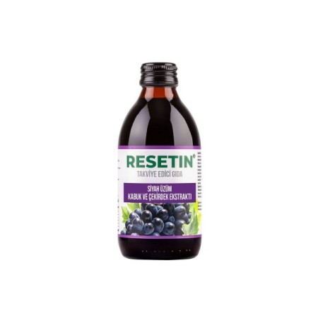 Resetin Siyah Üzüm Kabuk ve Çekirdek Ekstraktı Takviye Edici Gıda 250 ml