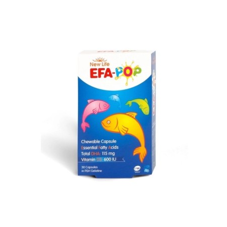 New Life EFA Pop Balık Yağı Takviye Edici Gıda 30 Çiğnenebilir Kapsül