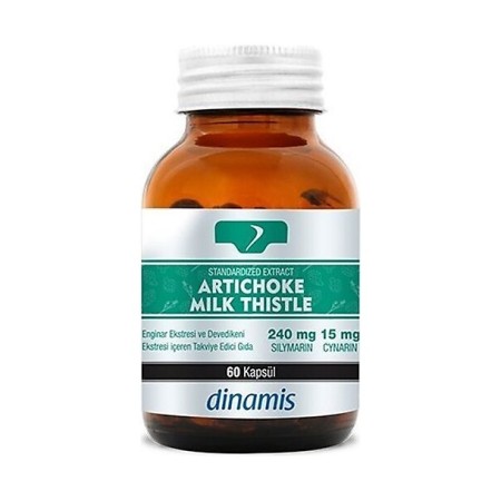 Dinamis Standardized Extract Artichoke Milk Thistle Takviye Edici Gıda 60 Kapsül