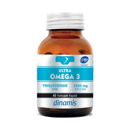 Dinamis Omega 3 ve 600 mg EPA- DHA Takviye Edici Gıda 60 Yumuşak Kapsül