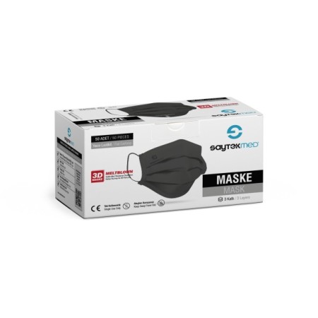  Minion Maske 3 Katmanlı Meltblown 10'Lu Siyah  