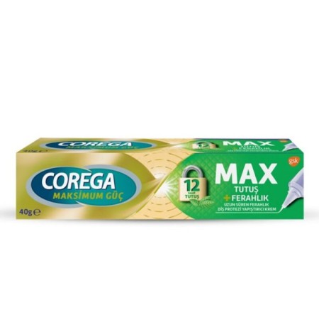  Corega Krem Yapıştırıcı Maksimum Tutuş + Ferahlık 40 Gr  