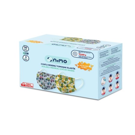  Maske Nimo Meltblown Çocuk Desenli 50'Li  
