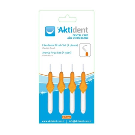  Aktıdent Ara Yüz Fırçası Turuncu 0,45 Mm 4'Lü  