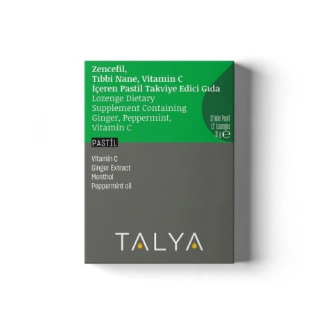  Talya Pastil Zencefil + Nane + Vitamin C 12'Li  