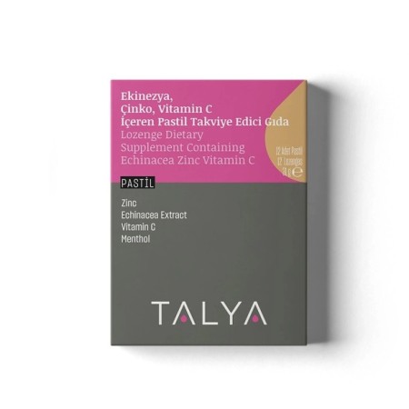  Talya Pastil Ekinezya + Çinko + Vitamin C 12'Li  