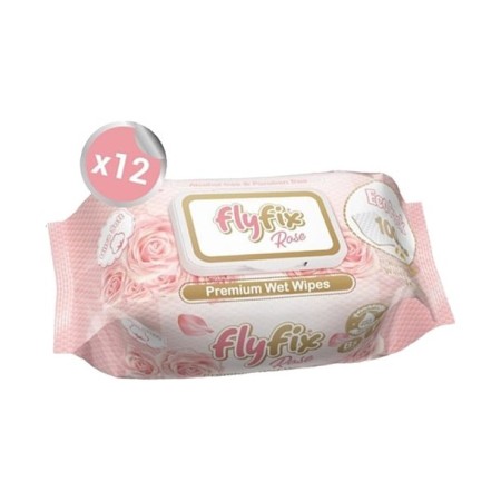  Islak Mendil Flyfix Gül Kokulu 100'Lü  