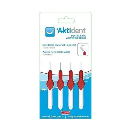  Aktıdent Arayüz Fırçası Kırmızı 0,50 Mm 4'Lü  