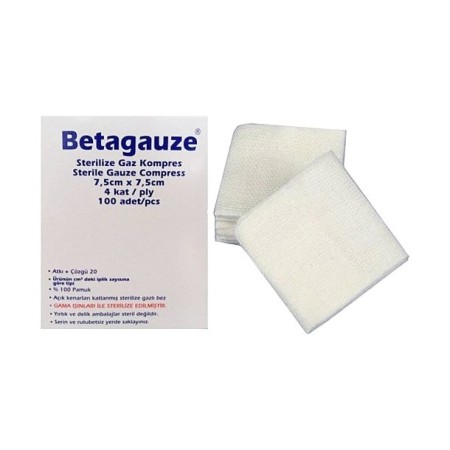  Betagauze Gaz Kompres Emici 100'Lü  
