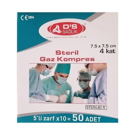  Ds Plus Gaz Kompres 50'Li 7,5Cm X 7,5Cm