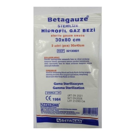  Betagauze Gazlı Bez 30 Cm X 80 Cm  