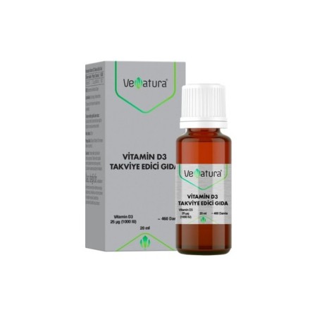 VeNatura Vitamin D3 Takviye Edici Gıda 20 ml Damla
