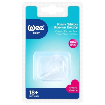 Wee Baby Klasik Silikon Biberon Emziği Yoğun Akış +18 Ay