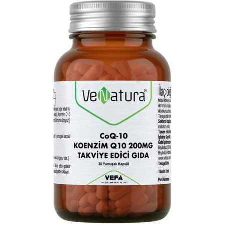 Venatura CoQ-10 Koenzim Q10 200 mg Takviye Edici Gıda 30 Kapsül