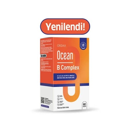 Orzax Ocean B Complex Takviye Edici Gıda 50 Kapsül