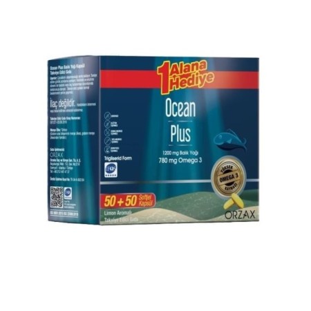 Orzax Ocean Plus Limon Aromalı Takviye Edici 100 Kapsül | Ekonomik Paket