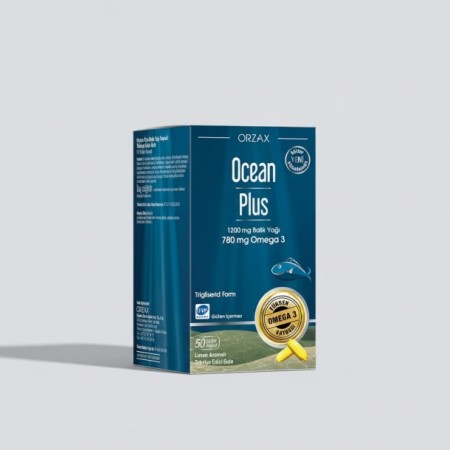 Orzax Ocean Plus Saf Balık Yağı 1200 mg 50 Kapsül