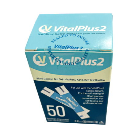  Vıtal Plus 2 Şeker Ölçüm Test Çubuğu 50'Li Paket  